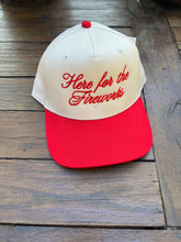 Load image into Gallery viewer, Here for the fireworks- trucker hat (2 colors to choose from)