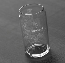 Load image into Gallery viewer, Lake Arrowhead Map Can Glass- 16oz