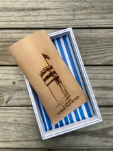 Load image into Gallery viewer, LAKE ARROWHEAD TOWER LEATHER SUNGLASSES CASE