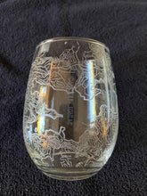 Load image into Gallery viewer, Lake Arrowhead Map Stemless Wine Glass- 15oz