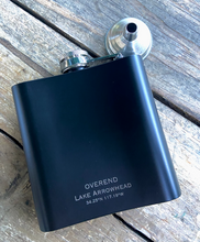 Load image into Gallery viewer, Lake Arrowhead eLAvation Map Hip Flask: matte black