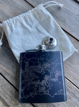 Load image into Gallery viewer, Lake Arrowhead eLAvation Map Hip Flask: matte black