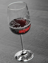 Load image into Gallery viewer, Lake Arrowhead Map Stemmed Wine Glass