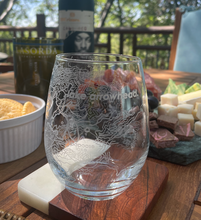 Load image into Gallery viewer, Lake Arrowhead Map Stemless Wine Glass- 15oz