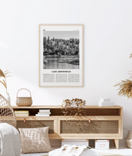 Load image into Gallery viewer, LAKE ARROWHEAD BLACK AND WHITE POSTER PRINT