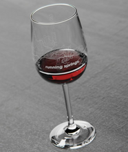Load image into Gallery viewer, Running Springs Map Stemmed Wine Glass