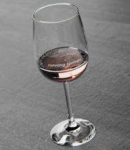 Load image into Gallery viewer, Running Springs Map Stemmed Wine Glass