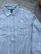 Load image into Gallery viewer, FLANNEL SHIRT- GREY/WHITE- the ‘Mayor’
