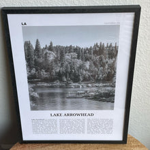 Load image into Gallery viewer, LAKE ARROWHEAD BLACK AND WHITE POSTER PRINT
