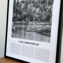 Load image into Gallery viewer, LAKE ARROWHEAD BLACK AND WHITE POSTER PRINT