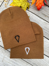 Load image into Gallery viewer, 8&quot; Knit Arrowhead Beanie- multiple colors to choose from
