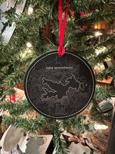 Load image into Gallery viewer, LEATHER ORNAMENT- Lake Arrowhead
