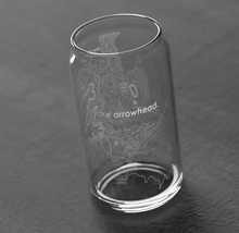 Load image into Gallery viewer, Lake Arrowhead Map Can Glass- 16oz
