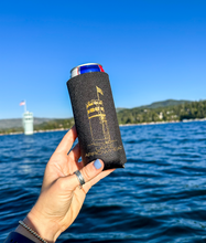 Load image into Gallery viewer, SLIM KOOZIE:  black and gold
