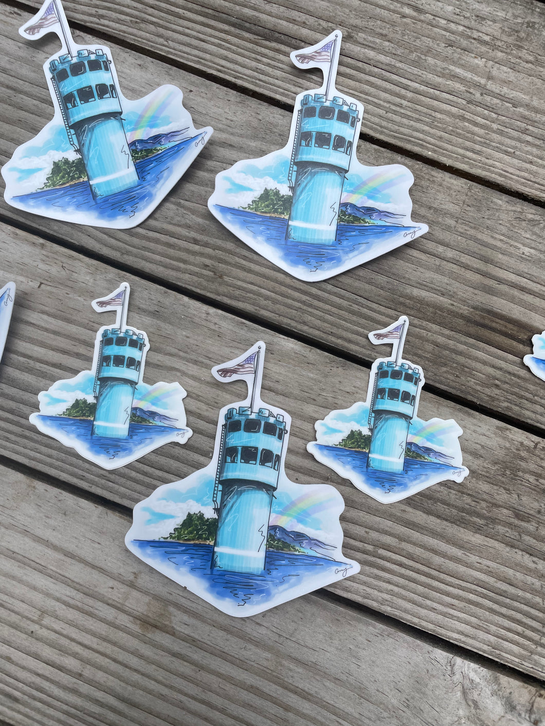 Lake Arrowhead TOWER sticker (COLOR)- 2 sizes to choose from!