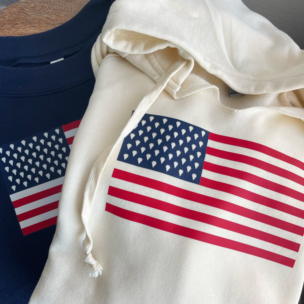ARROWHEAD FLAG 'Americana Collection' super soft Women's wave hoodie (MEDIUM)