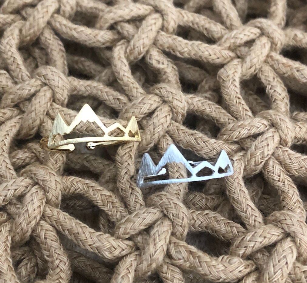 MOUNTAIN RING- silver, gold or rose gold