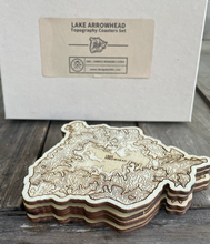 Load image into Gallery viewer, LAKE ARROWHEAD TOPOGRAPHY COASTER SET [BOX OF 4]
