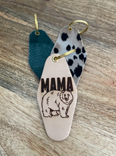 Load image into Gallery viewer, MAMA BEAR Leather &amp; Velvet Keychain
