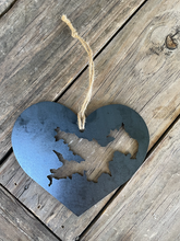Load image into Gallery viewer, Lake Arrowhead &#39;outline&#39; Heart Ornament
