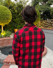 Load image into Gallery viewer, PUFFY PLAID FLANNEL JACKET
