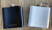 Load image into Gallery viewer, Lake Arrowhead eLAvation Map Hip Flask: matte white
