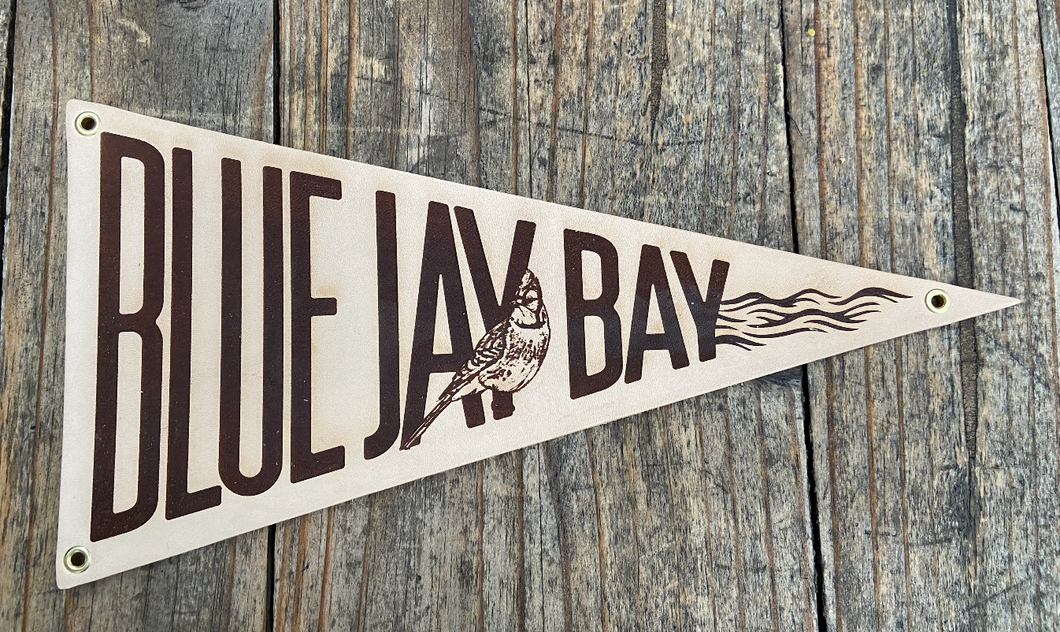 LEATHER PENNANT: BLUE JAY BAY