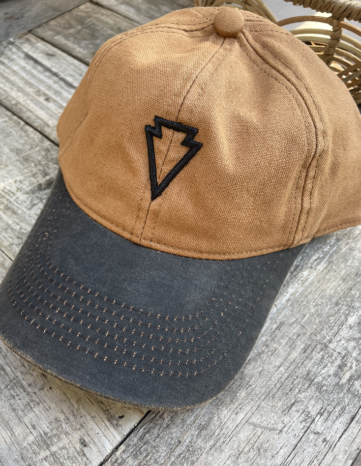 Weathered Canvas 2-toned Duk Brown Canvas Hat