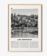 Load image into Gallery viewer, LAKE ARROWHEAD BLACK AND WHITE POSTER PRINT
