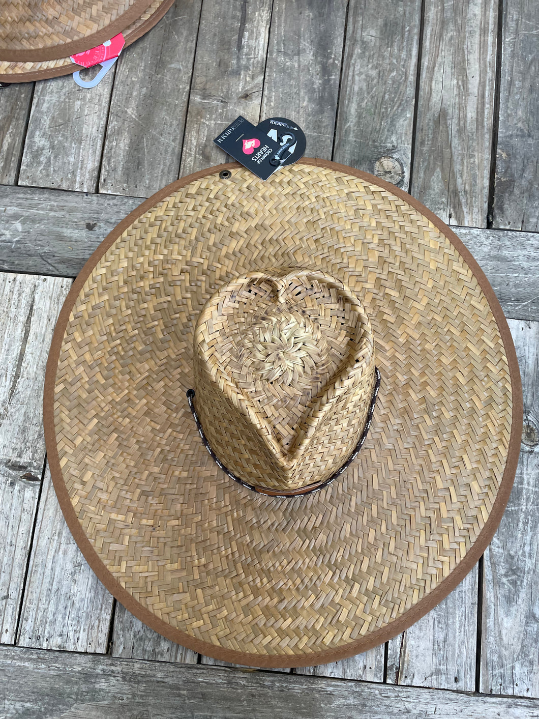 'Myth' Palmilla Straw Lifeguard hat w/leather patch
