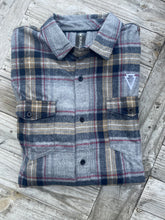 Load image into Gallery viewer, FLANNEL SHIRT- - GREY/NAVY/TAN- the ‘Matt’
