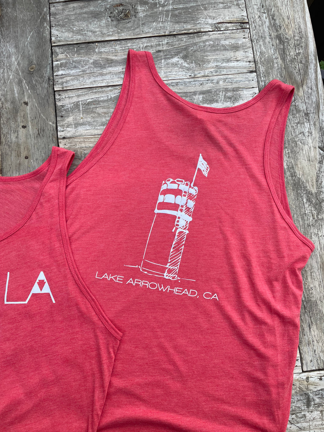 TOWER TANK (unisex): Heather Red