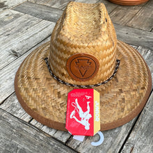 Load image into Gallery viewer, GROM &#39;Youth&#39; Original Lifeguard 100% Straw hat w/leather patch
