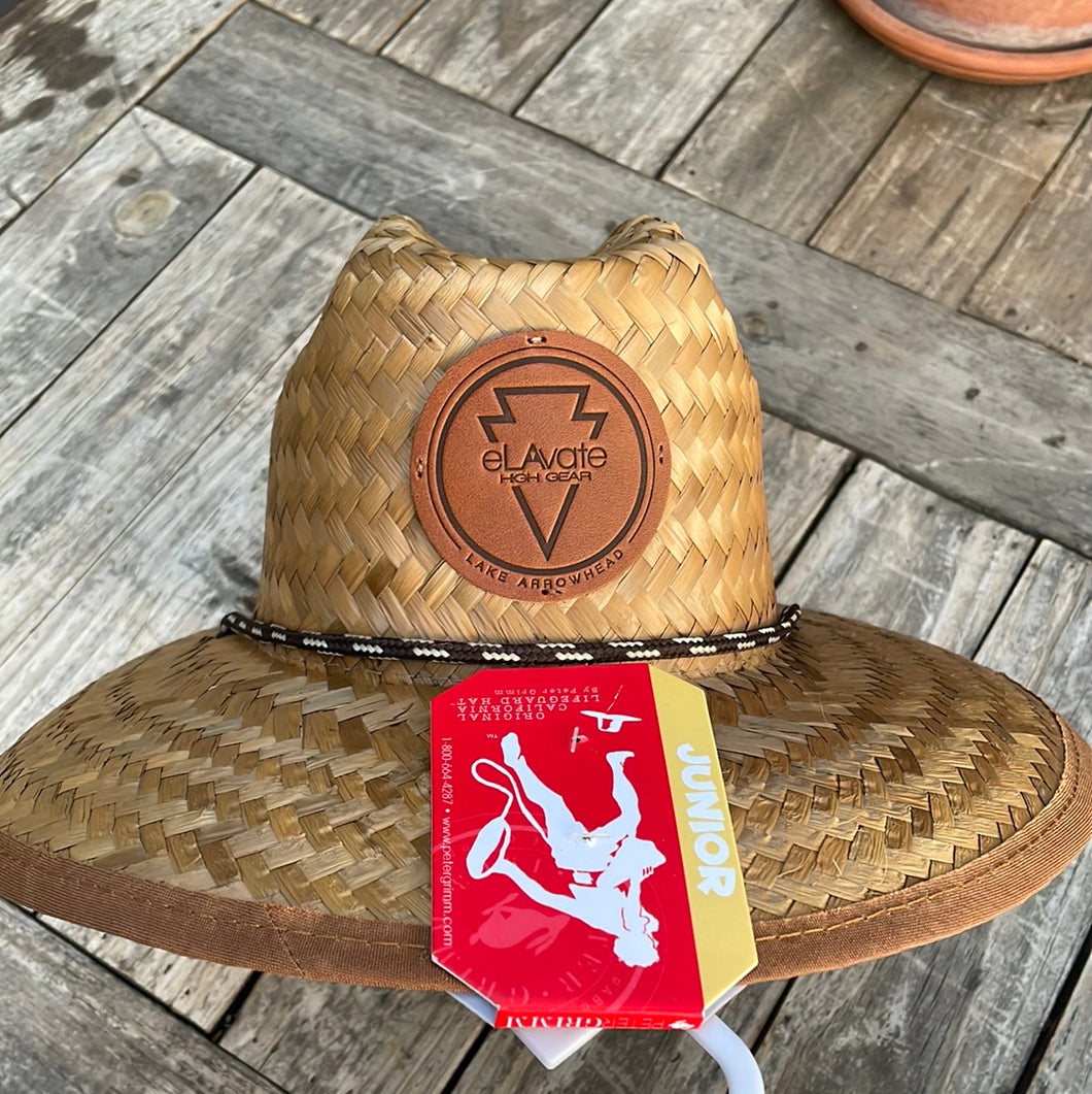GROM 'Youth' Original Lifeguard 100% Straw hat w/leather patch