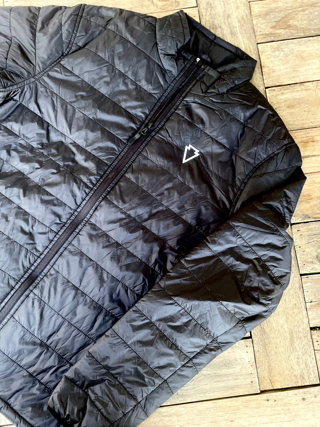 Puffy Jacket BLACK w/white arrowhead