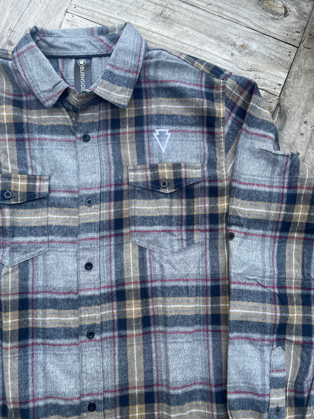 FLANNEL SHIRT- - GREY/NAVY/TAN- the ‘Matt’