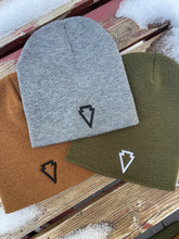 Load image into Gallery viewer, 8&quot; Knit Arrowhead Beanie- multiple colors to choose from
