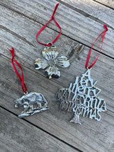Load image into Gallery viewer, Handmade Pewter &#39;A VERY MERRY CALIFORNIA&#39; Christmas Ornament
