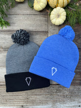 Load image into Gallery viewer, Pom-Pom 12&quot; Knit Arrowhead Beanie
